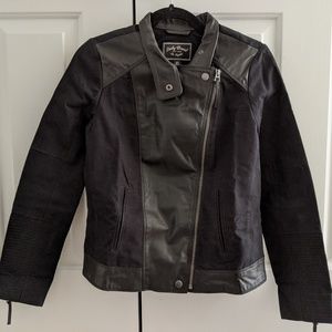 NWOT Lucky Brand Moto Jacket (Leather + Cotton)